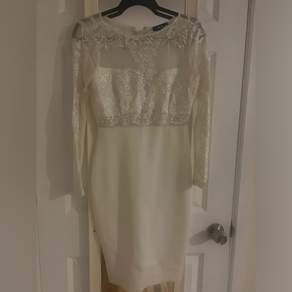 Ax Paris WHITE LACE DRESS